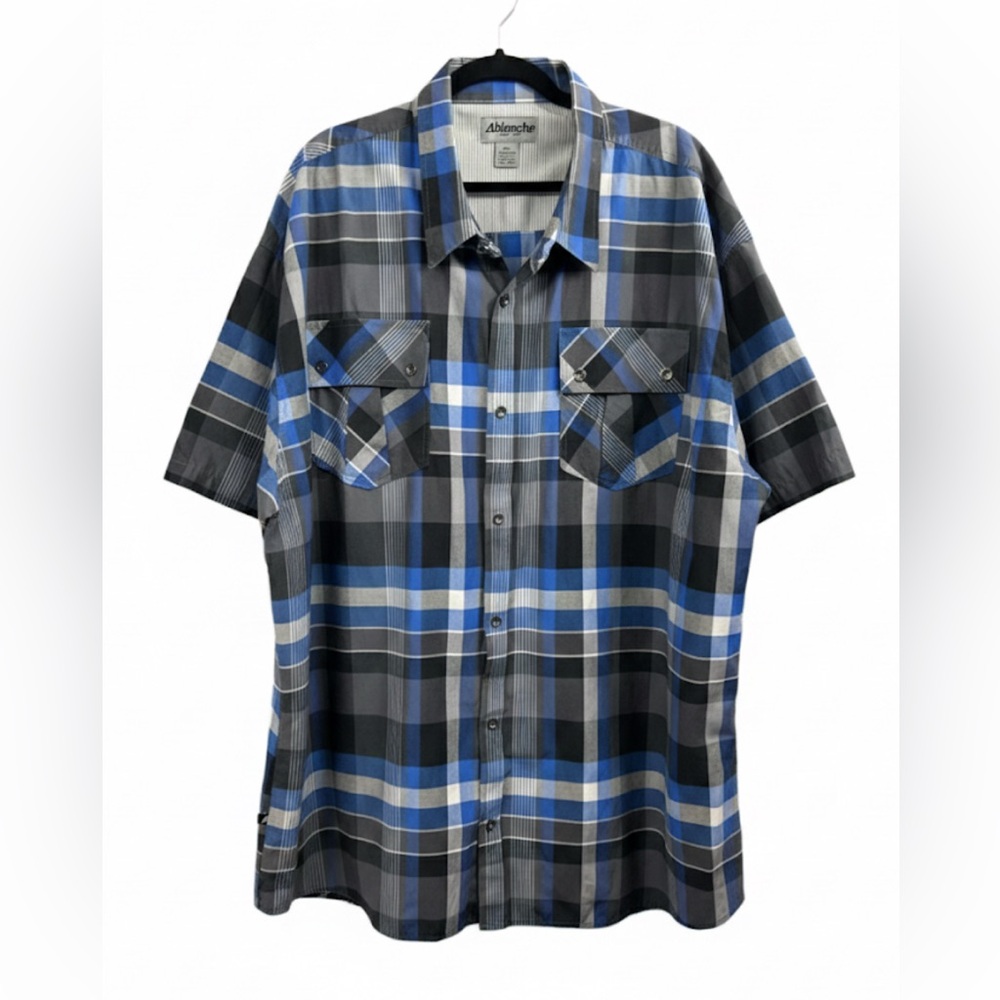 Ablanche New York Men's Plaid Button Down Shirt - Picture 1 of 6